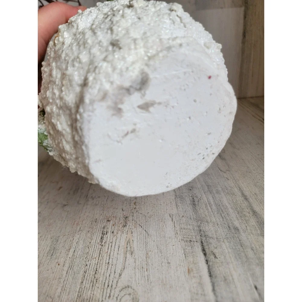 Vintage glitter snowman plaster Xmas mistletoe unique pinecone home decor